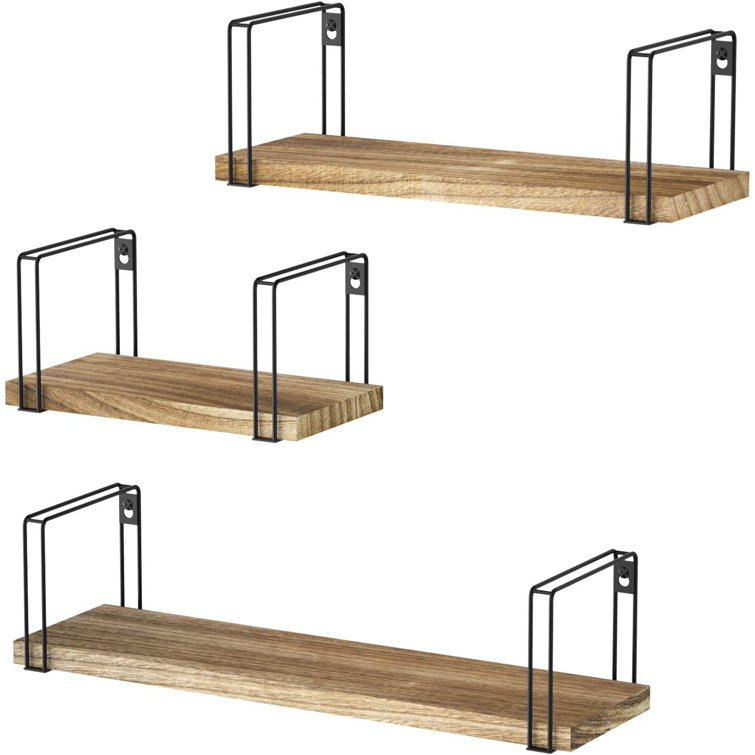 Decorative wood store shelves for walls